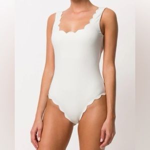 Marisa White Scalloped one piece